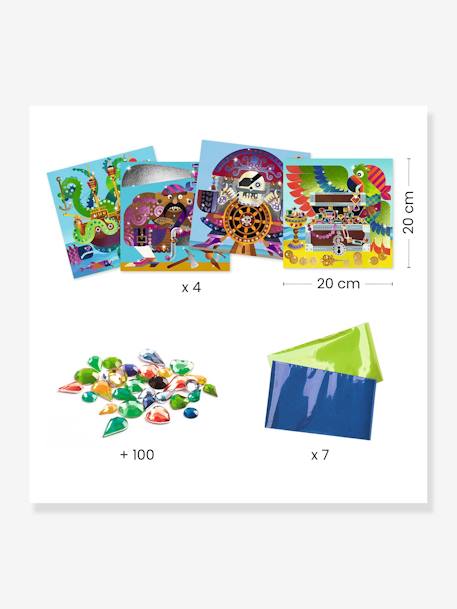 Kinder Metallfolie Bastel-Set DJECO mehrfarbig+violett 8