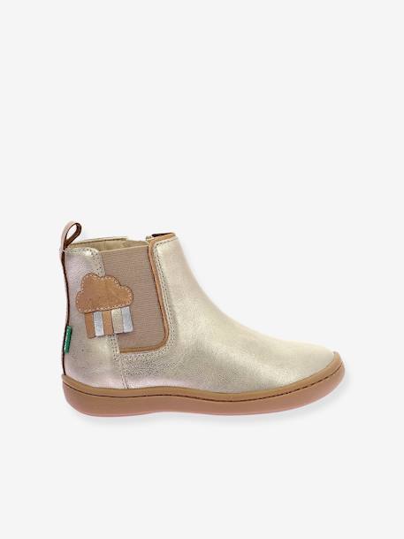 Mädchen Boots Kick pop KICKERS beige golden 2