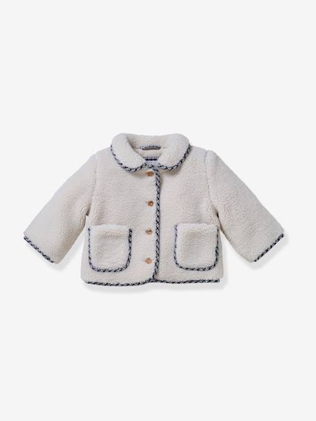 Baby Jacke aus Teddyfleece CYRILLUS wollweiß 1