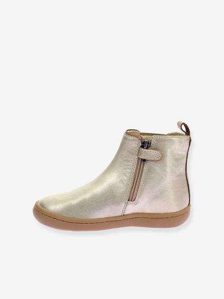 Mädchen Boots Kick pop KICKERS beige golden 3