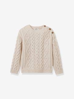 Maedchenkleidung-Jungen Pullover mit Zopfmuster CYRILLUS