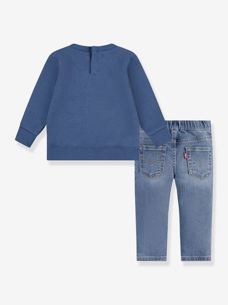 Baby-Set: Sweatshirt & Jeans LVB Mountain Crew & pant Levi's blau 2