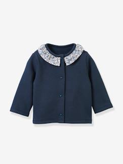 Babymode-Baby Sweatjacke mit Liberty-Kragen CYRILLUS