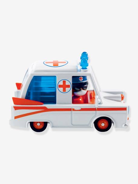 Kinder Spiel-Krankenwagen CRAZY MOTORS Hurry Ambulance DJECO weiß 1