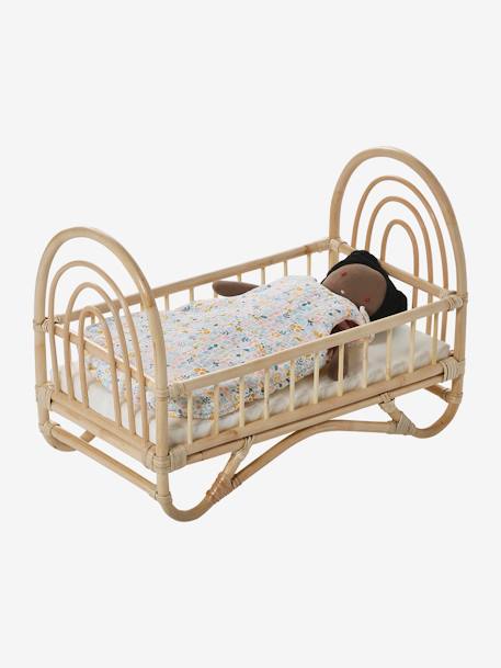 Puppenbett aus Rattan MINI BOHO beige 5