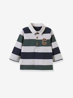 Babymode-Shirts & Rollkragenpullover-Shirts-Baby Rugby-Shirt CYRILLUS, Bio-Baumwolle