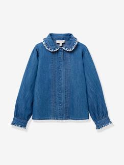 -Mädchen Bluse aus Light-Denim CYRILLUS