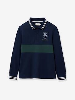 Jungenkleidung-Shirts, Poloshirts & Rollkragenpullover-Poloshirts-Jungen Rugbyshirt aus Bio-Baumwolle CYRILLUS