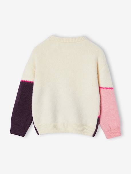 Mädchen Pullover im Colorblock-Style bonbon rosa+pudrig rosa 2