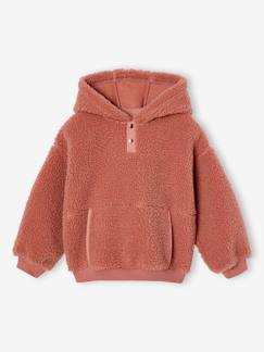 -Mädchen Kapuzenpullover aus Teddyfleece