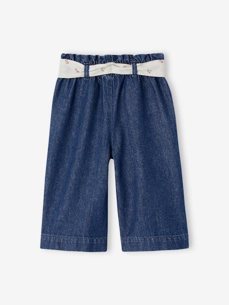 Weite Baby Jeans mit Stoffgürtel dunkelblau 2