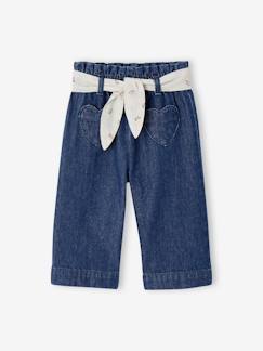 -Weite Baby Jeans mit Stoffgürtel