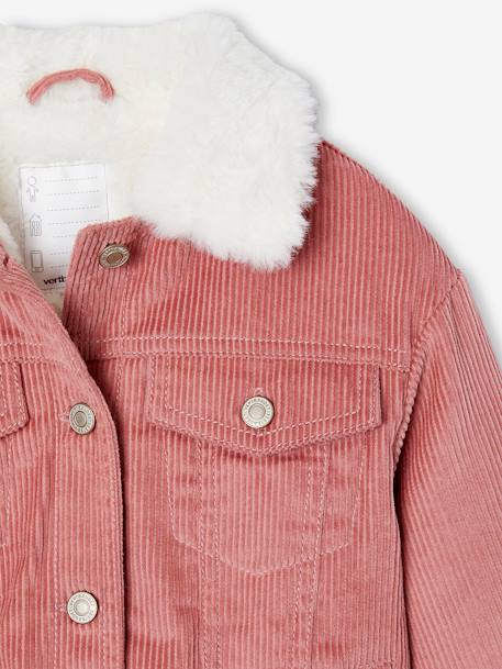 Mädchen Cordjacke mit Kuschelfutter und Recycling-Polyester blush 4