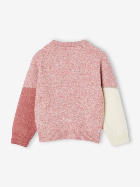 Mädchen Pullover im Colorblock-Style bonbon rosa+pudrig rosa 5