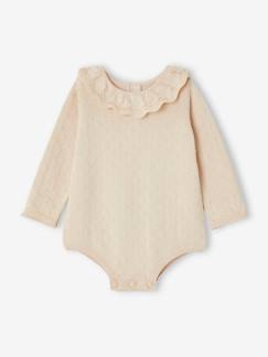 -Baby Strick-Body mit langen Ärmeln Oeko-Tex