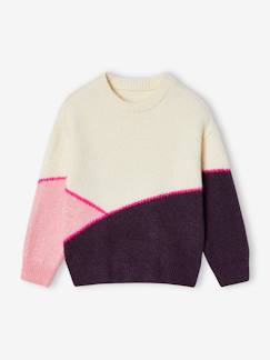 Maedchenkleidung-Pullover, Strickjacken & Sweatshirts-Pullover-Mädchen Pullover im Colorblock-Style