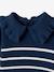 Gestreifter Baby Pullover mit Volantkragen Oeko-Tex jeansblau 3