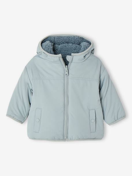 Warme Baby Wendejacke mit Recycling-Polyester aqua 2