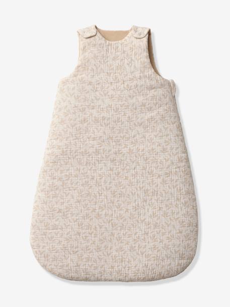 Ärmelloser Baby Schlafsack HYGGE, personalisierbar beige bedruckt 4