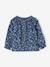 Geblümte Mädchen Baby Bluse aus Musselin jeansblau 1