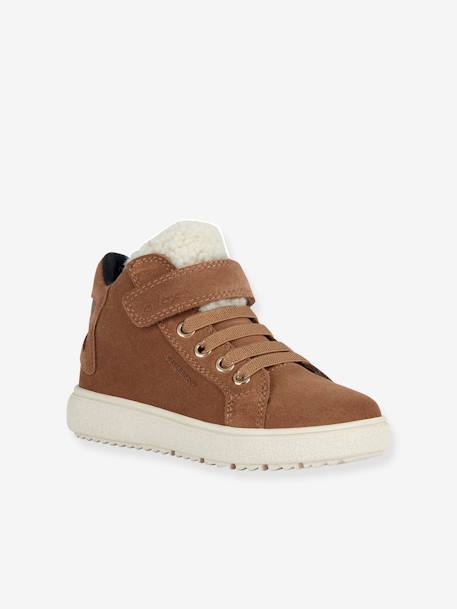 Warme Mädchen High-Sneakers mit Klett J Theleven Girl GEOX camel 1