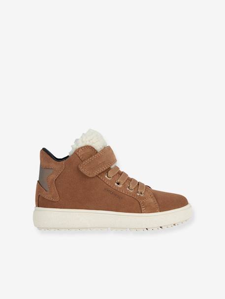 Warme Mädchen High-Sneakers mit Klett J Theleven Girl GEOX camel 4