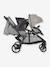 Geschwister-Kinderwagen EVALITE DUO JOIE grau+schwarz 4