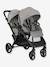 Geschwister-Kinderwagen EVALITE DUO JOIE grau+schwarz 1