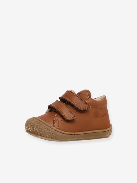 Baby Lauflernschuhe aus weichem Leder NATURINO, Klett camel 1