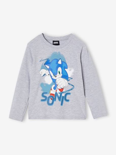 Jungen Schlafanzug SONIC grau meliert 2