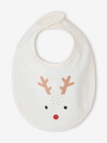 Weihnachtliches Baby Geschenk-Set: Strampler & Lätzchen, Rentier Oeko-Tex pekannuss 8