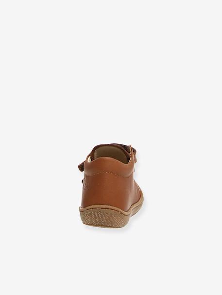 Baby Lauflernschuhe aus weichem Leder NATURINO, Klett camel 4