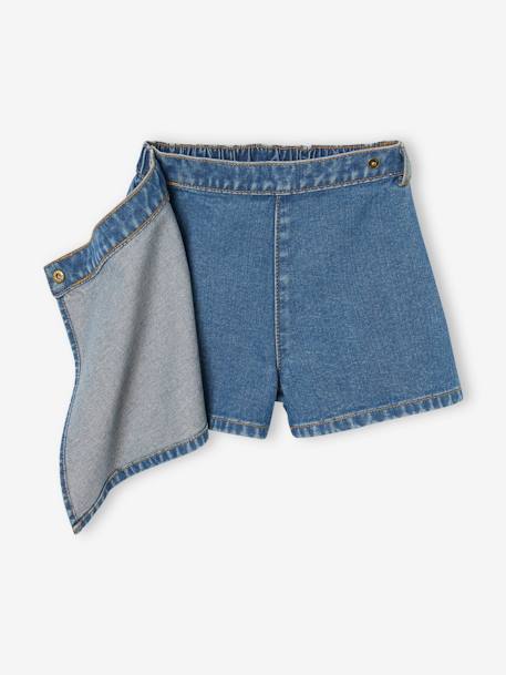 Mädchen Cargo-Skort aus Denim mittelblau 2