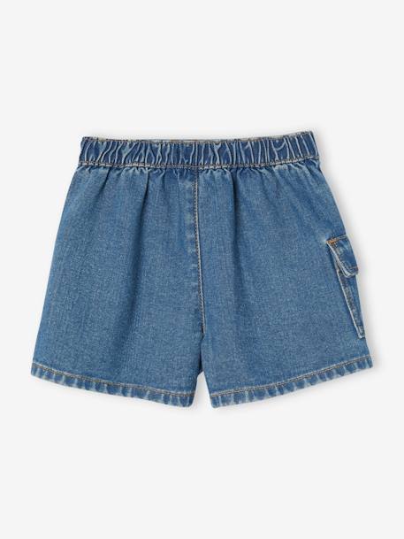 Mädchen Cargo-Skort aus Denim mittelblau 3