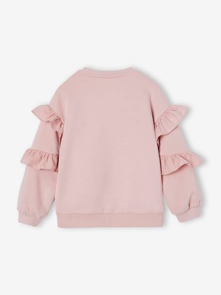 Mädchen Sweatshirt mit Volants und Recycling-Polyester malve 2