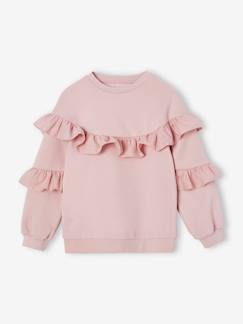 -Mädchen Sweatshirt mit Volants und Recycling-Polyester