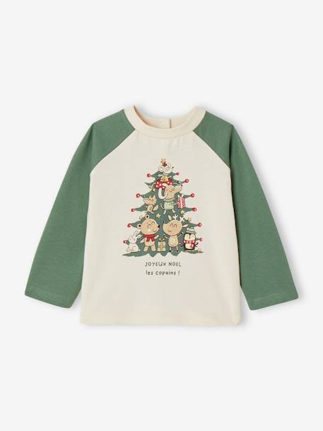 Weihnachtliches Baby Shirt Oeko-Tex vanille 1