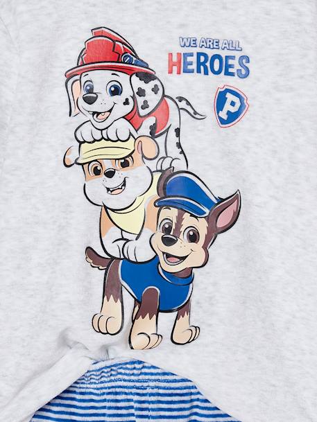 Jungen Samt-Schlafanzug PAW PATROL grau meliert 4