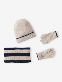 Jungenkleidung-Accessoires-Jungen-Set COOL KIDS: Mütze, Rundschal & Handschuhe