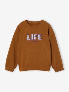 Mädchen Sweatshirt LIFE IS COOL mit Recycling-Polyester  [numero-image]