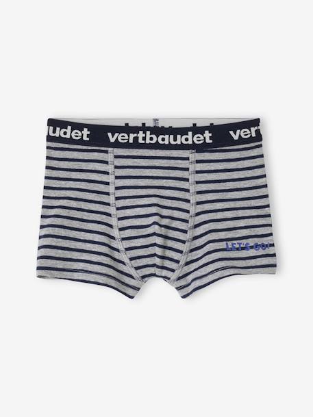 Bio-Kollektion: 5er-Pack Jungen Boxershorts mit Streifen, Stretch wollweiß 5