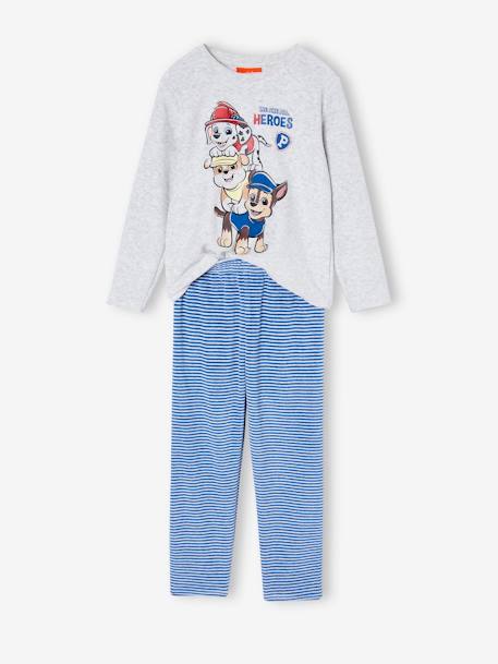 Jungen Samt-Schlafanzug PAW PATROL grau meliert 1