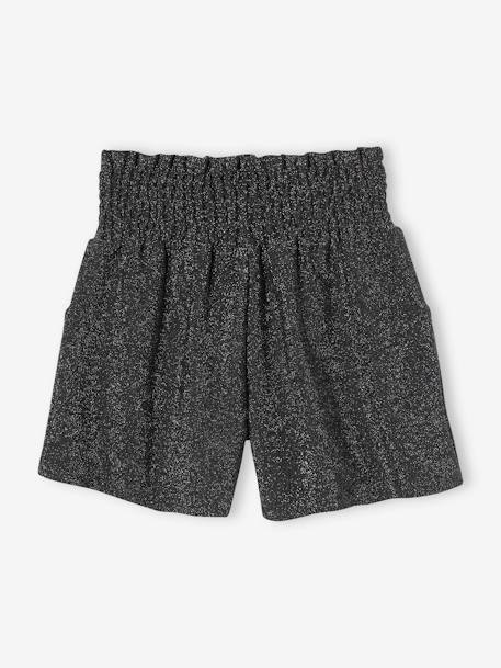 Mädchen Shorts in Metallic-Optik anthrazit 2