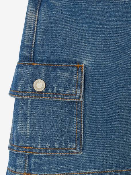 Mädchen Cargo-Skort aus Denim mittelblau 4