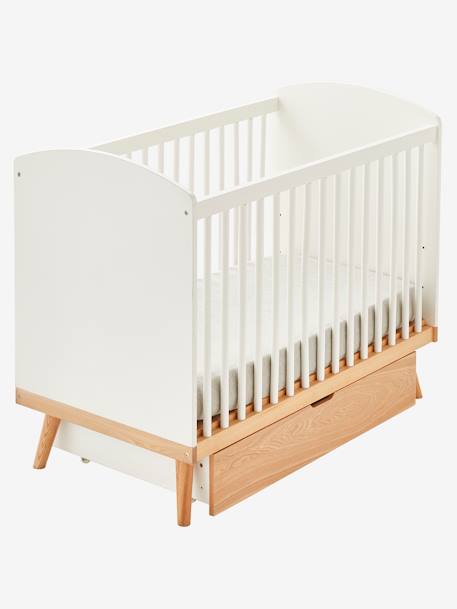 Babybett KONFETTI mit höhenverstellbarem Lattenrost hellgrün/natur+weiß/natur 14