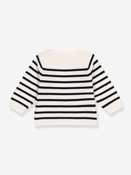 Baby Strickpullover PETIT BATEAU blau gestreift 2