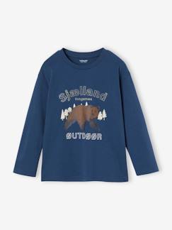 Jungenkleidung-Shirts, Poloshirts & Rollkragenpullover-Shirts-Jungen Shirt mit Natur-Print und Recycling-Baumwolle