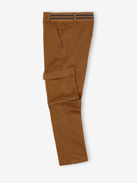 Jungen Cargohose mit geradem Bein, Hüftweite REGULAR bronze+nachtblau 3