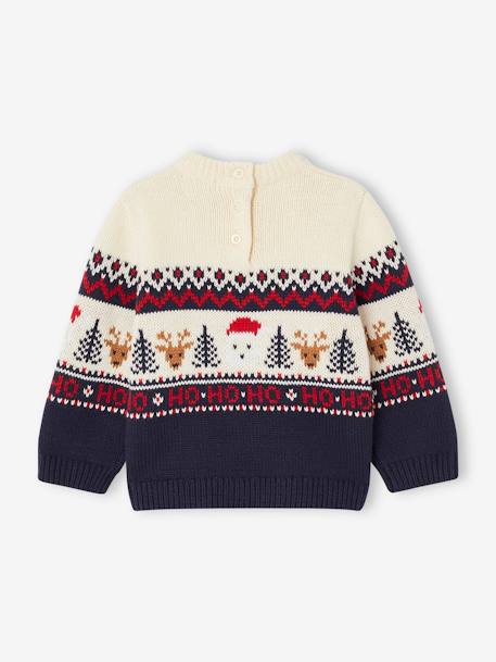 Baby Jacquardpullover Capsule FAMILY HO HO HO marine+rot 2