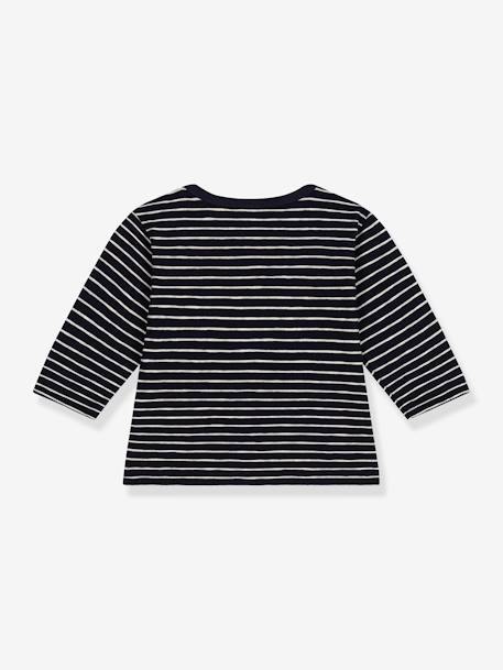 Baby Shirt aus Jersey PETIT BATEAU marine gestreift 3